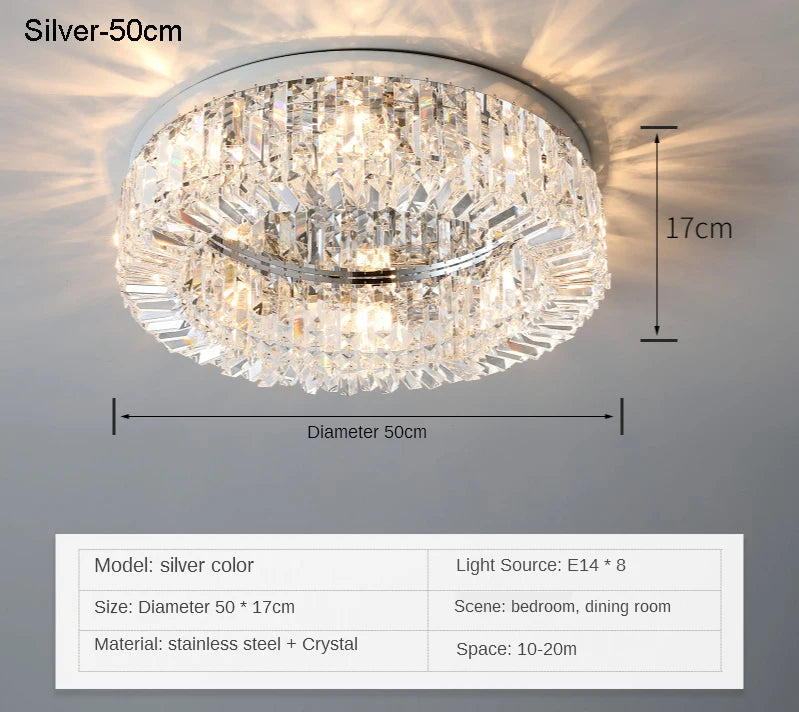 Crystal Flush Mount Ceiling Light