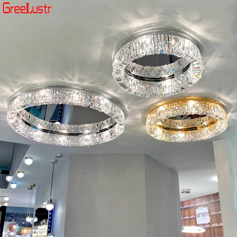 Crystal Flush Mount Ceiling Light