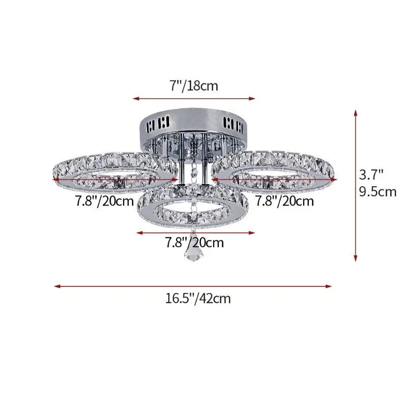 Smart K9 Crystal Ring Ceiling Light