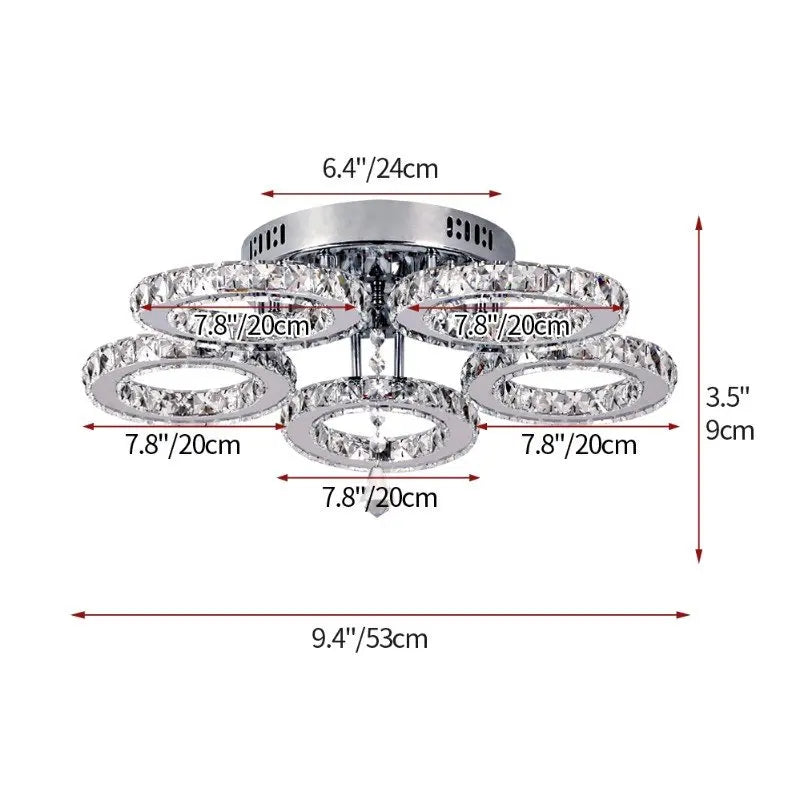 Smart K9 Crystal Ring Ceiling Light
