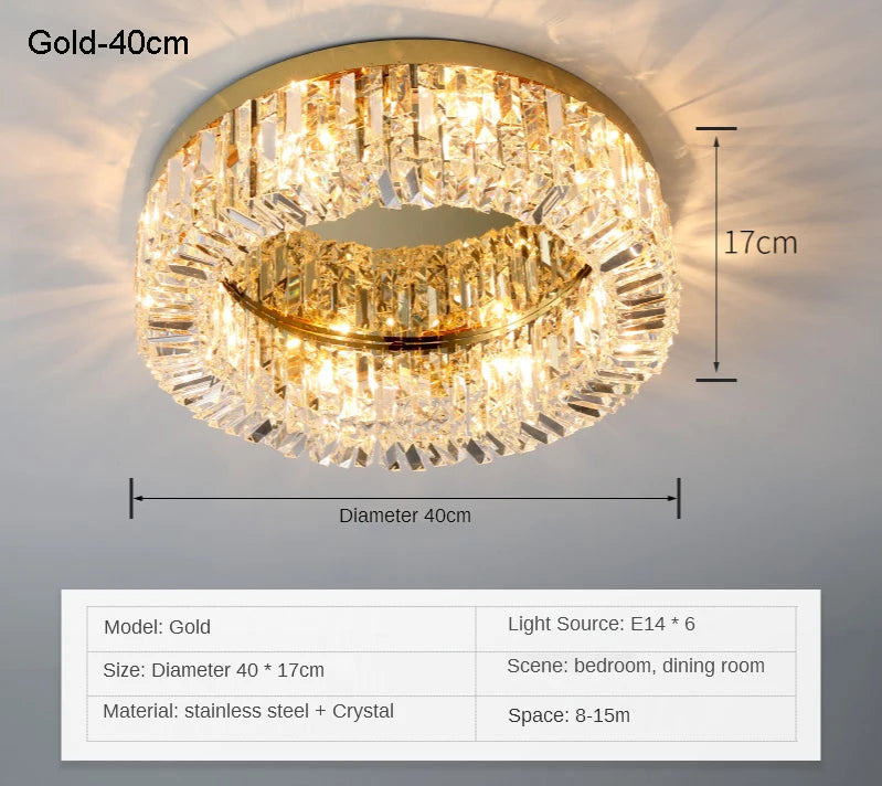 Crystal Flush Mount Ceiling Light