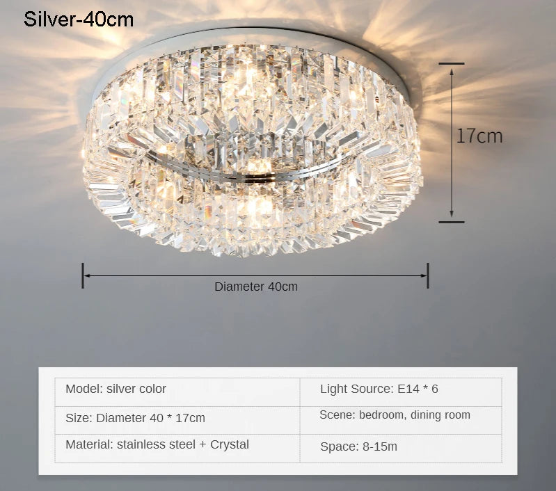 Crystal Flush Mount Ceiling Light