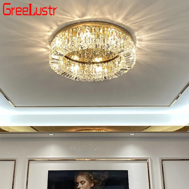 Crystal Flush Mount Ceiling Light