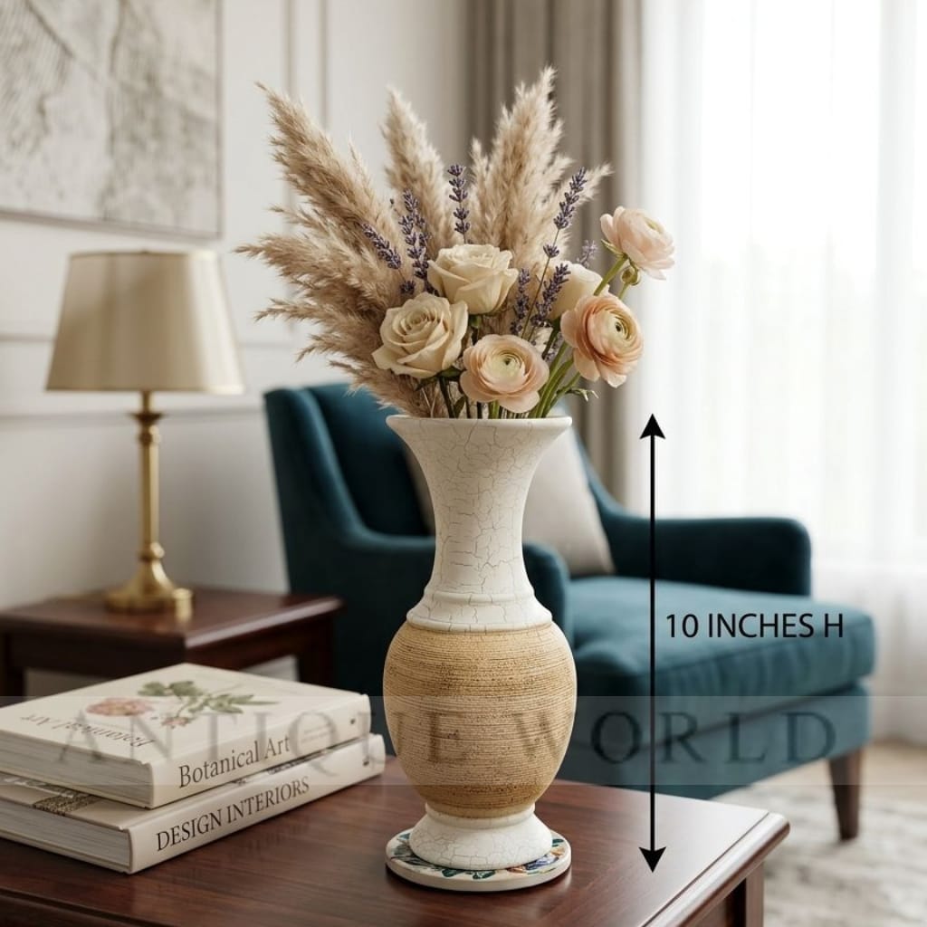 Antiqua Earthy Twin-Tone Antique  Vase