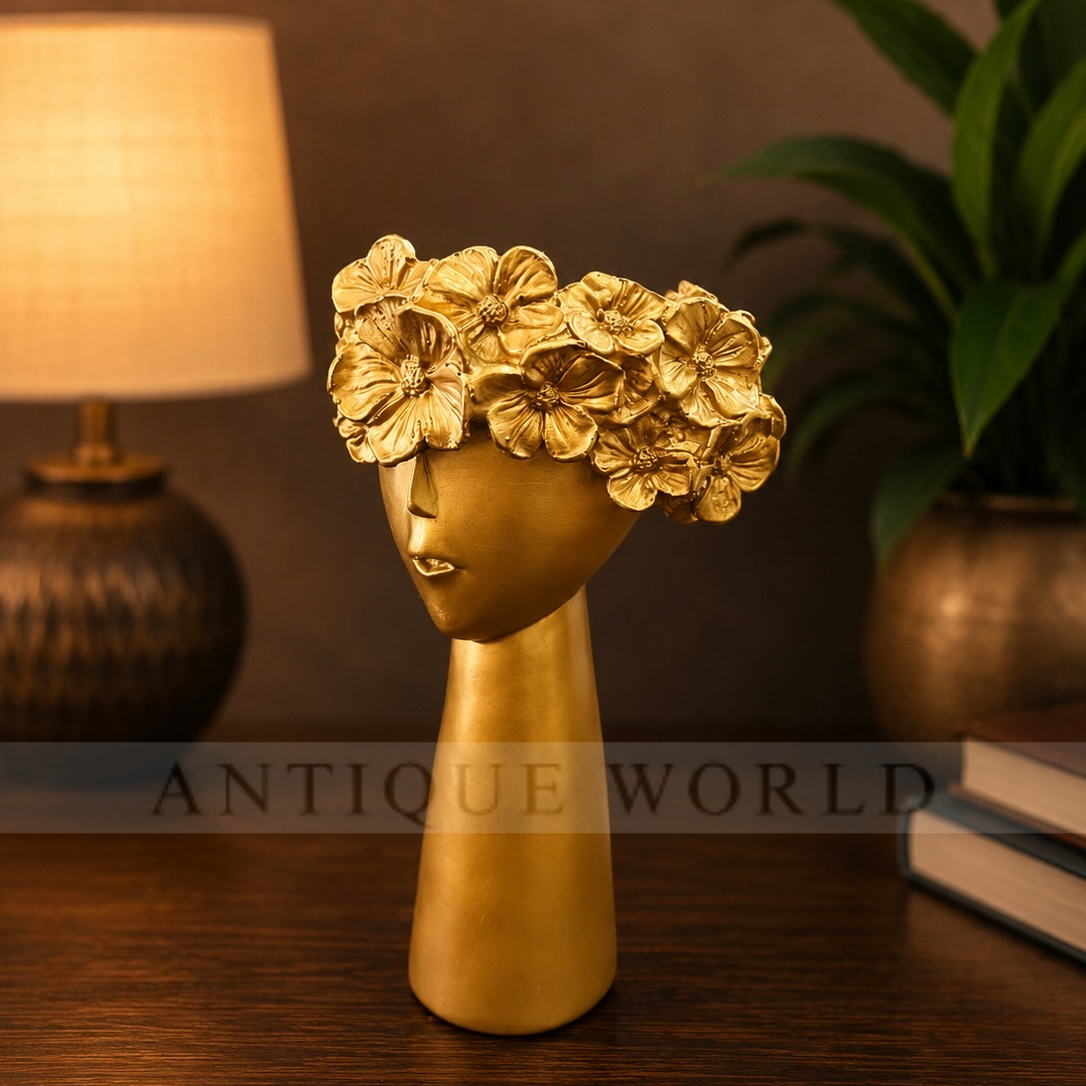 Nordic Floral Head Sculpture