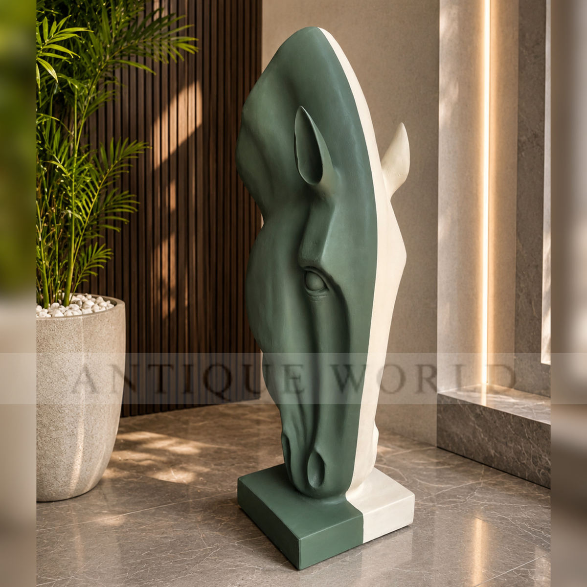 Midnight Stallion Horse Head Sculpture
