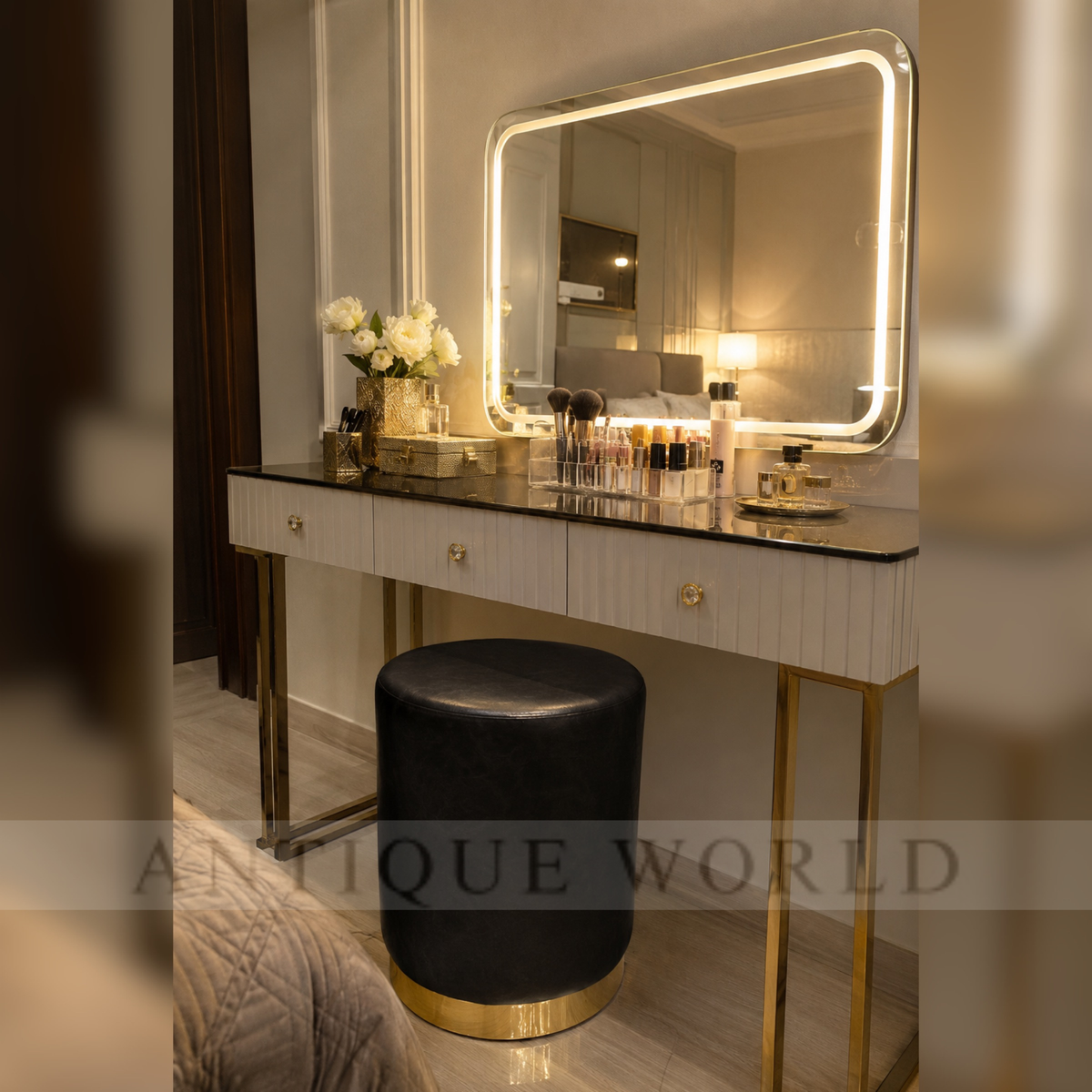 Prestige Leather Accent Stool