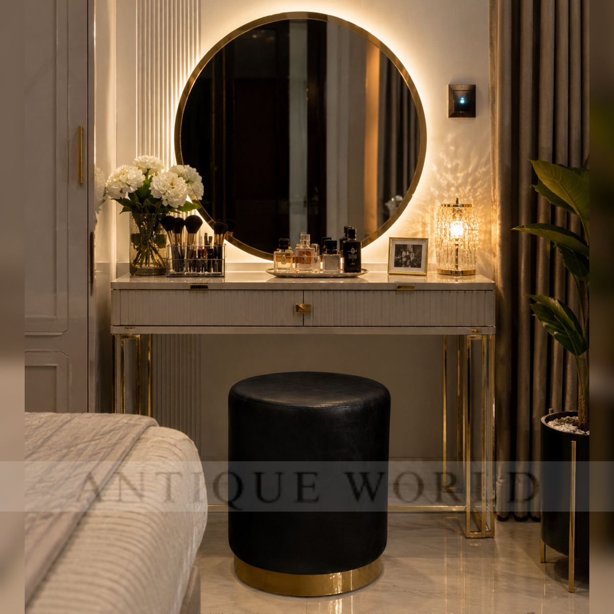 Prestige Leather Accent Stool