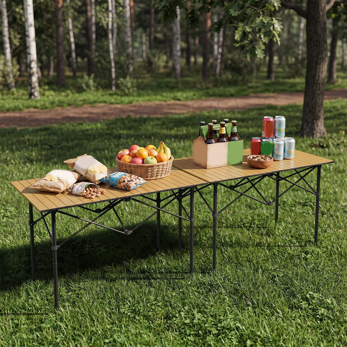 Roll-Up Aluminum Camping Table
