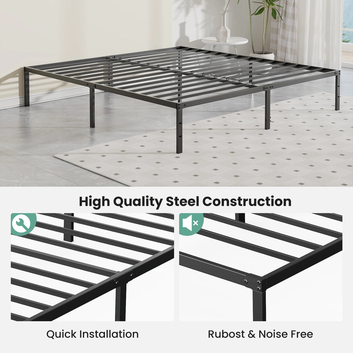Essential Metal Platform Bed Frame