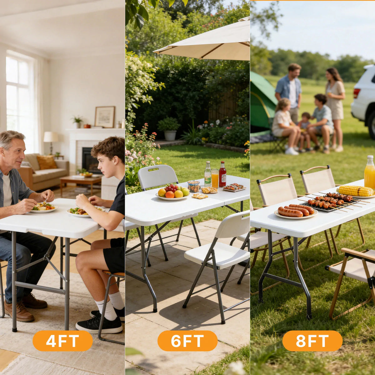 Folding Picnic Table with Handle