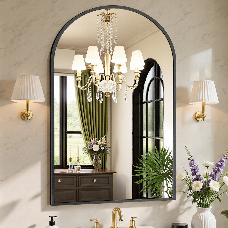 Arched Aluminum Wall Mirror