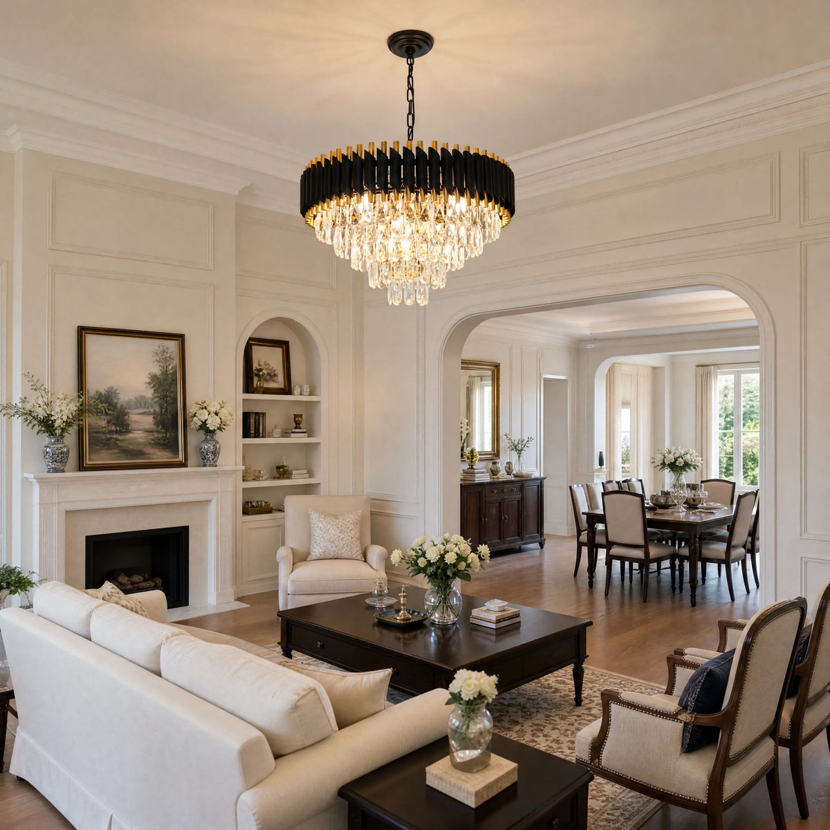 5-Tier Round Crystal Chandelier