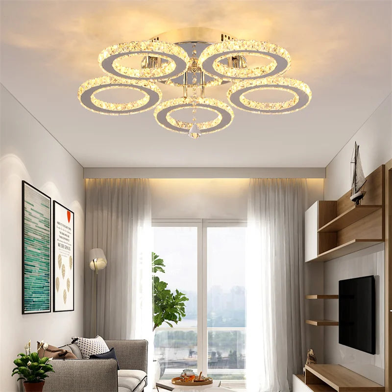 Crystal Ring LED Pendant Light
