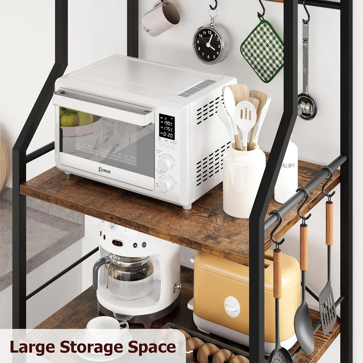 Kitchen Bakers Rack with Baskets