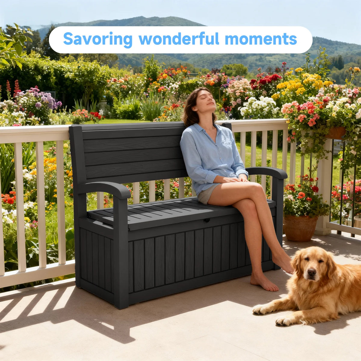 Weatherproof Patio Storage Bench