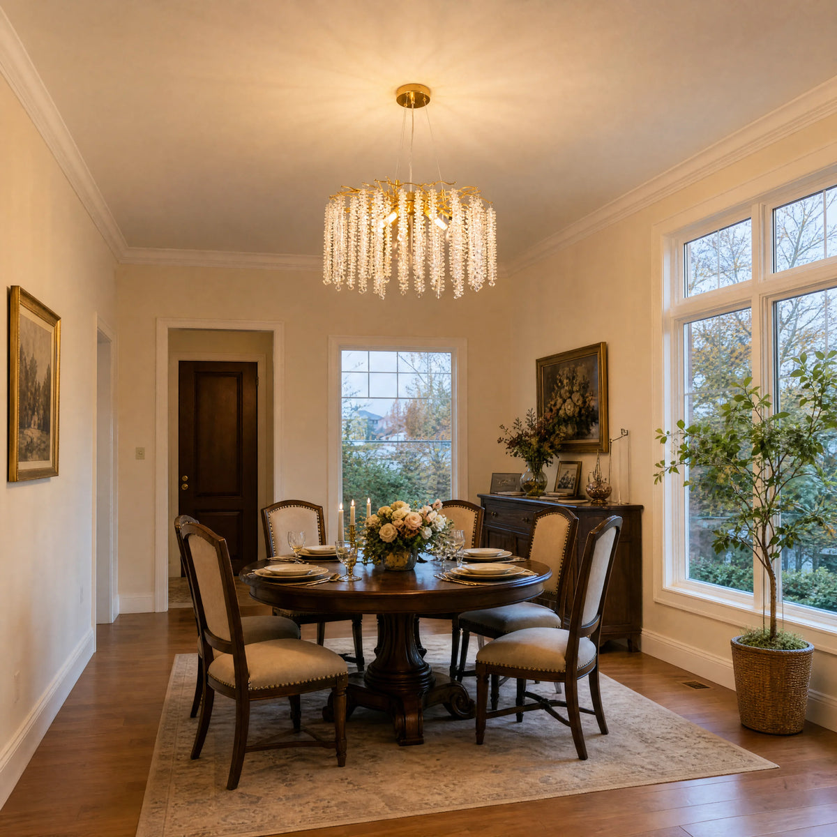 Raindrop Branch Crystal Chandelier