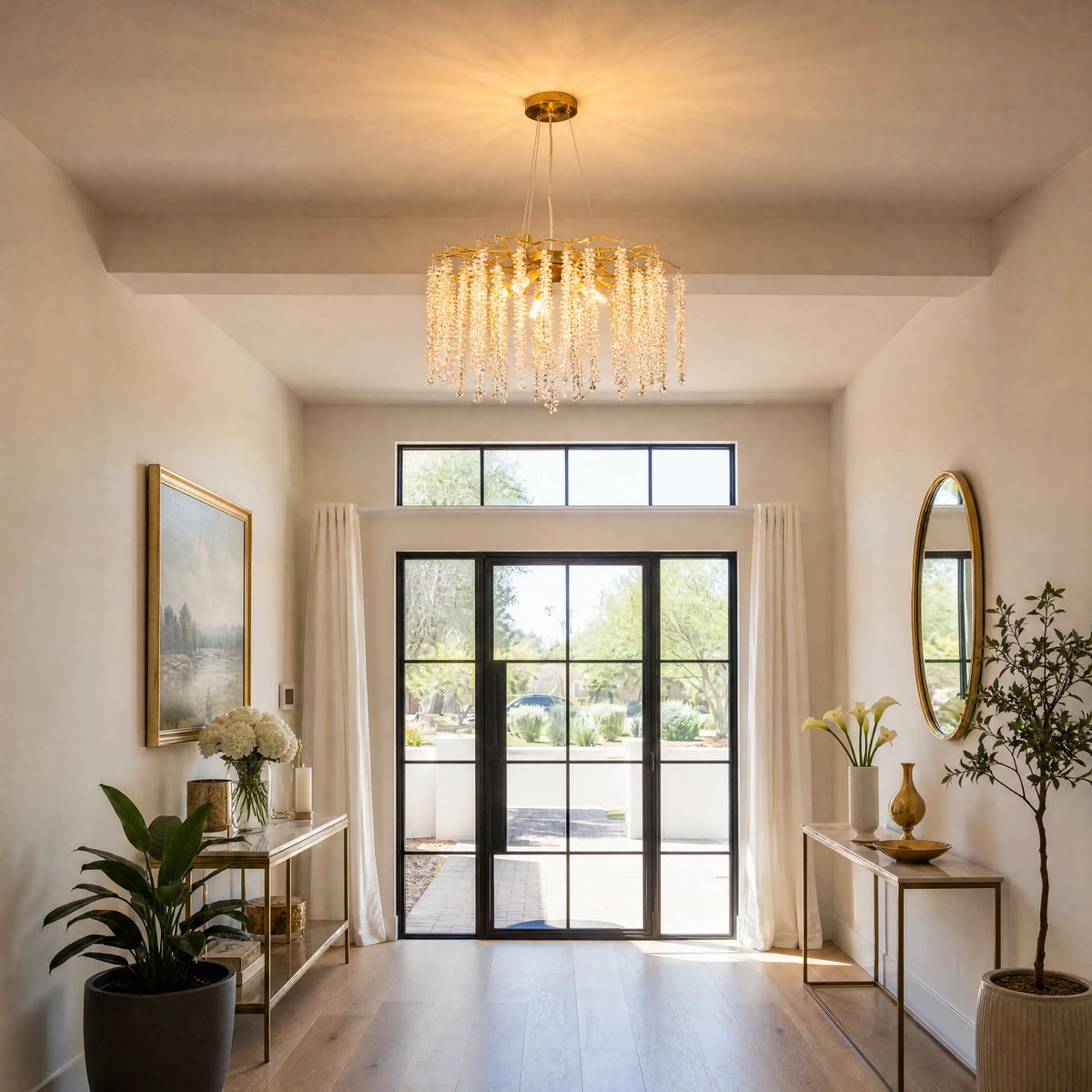 Raindrop Branch Crystal Chandelier