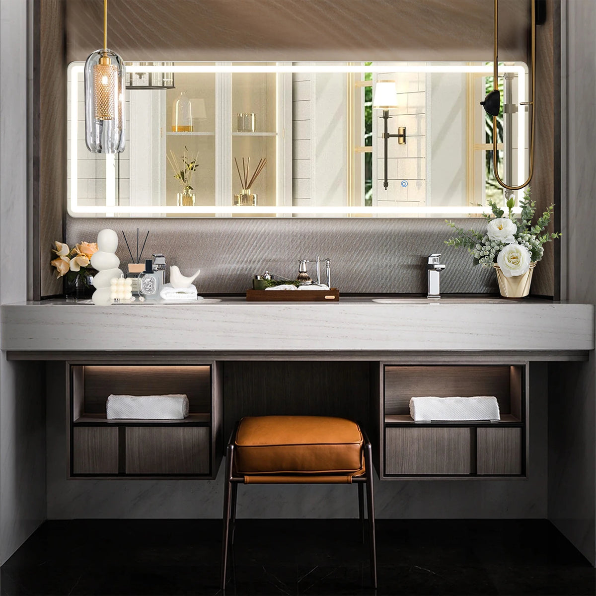 LED Full-Length Floor Mirror