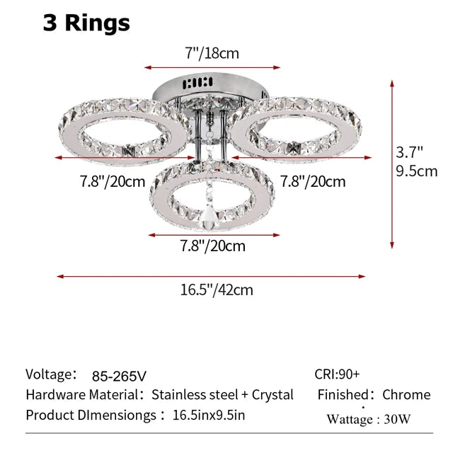 Crystal Ring LED Pendant Light