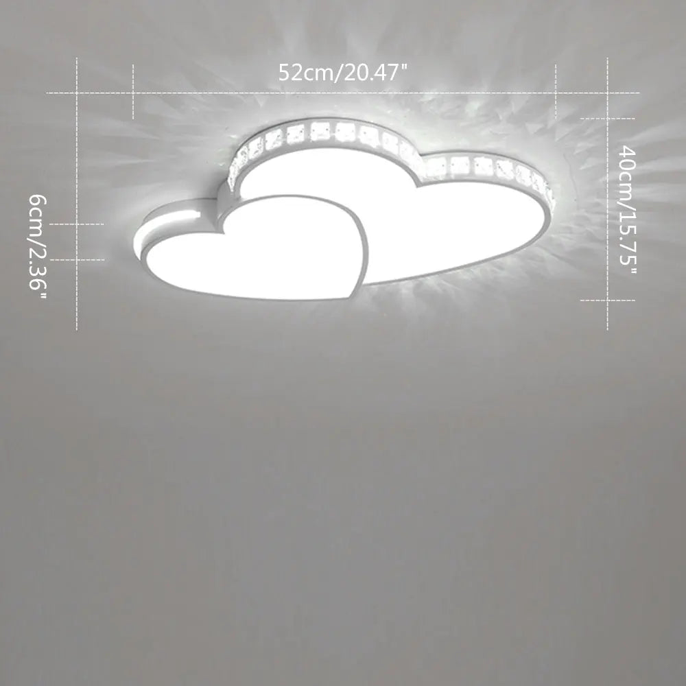Heart Crystal LED Ceiling Light