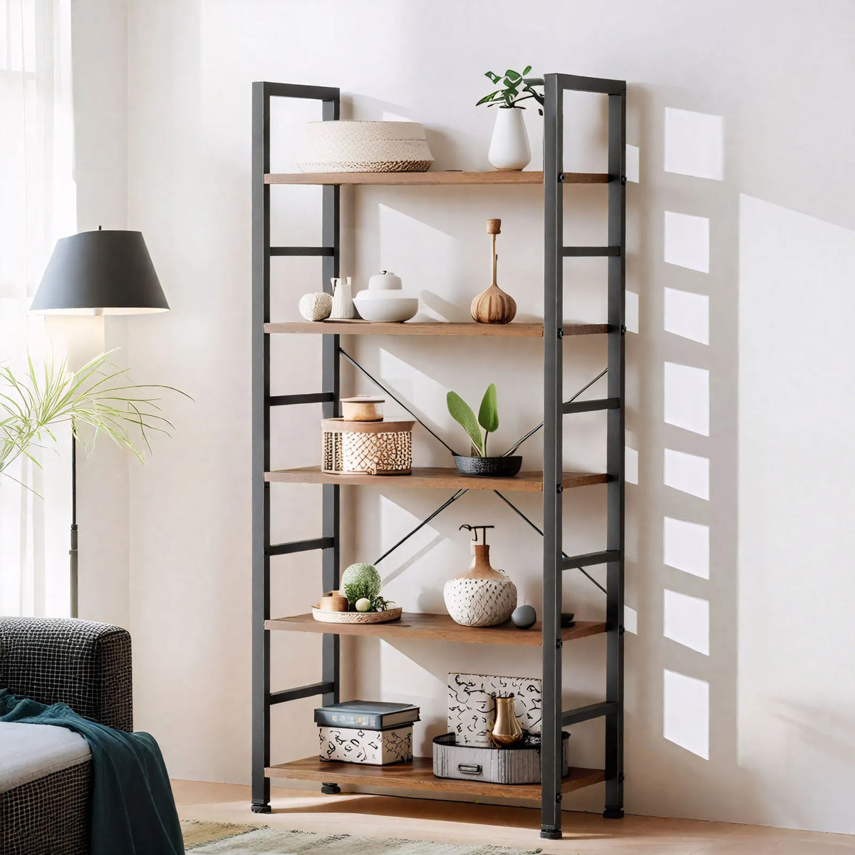 Vintage 5-Tier Bookshelf