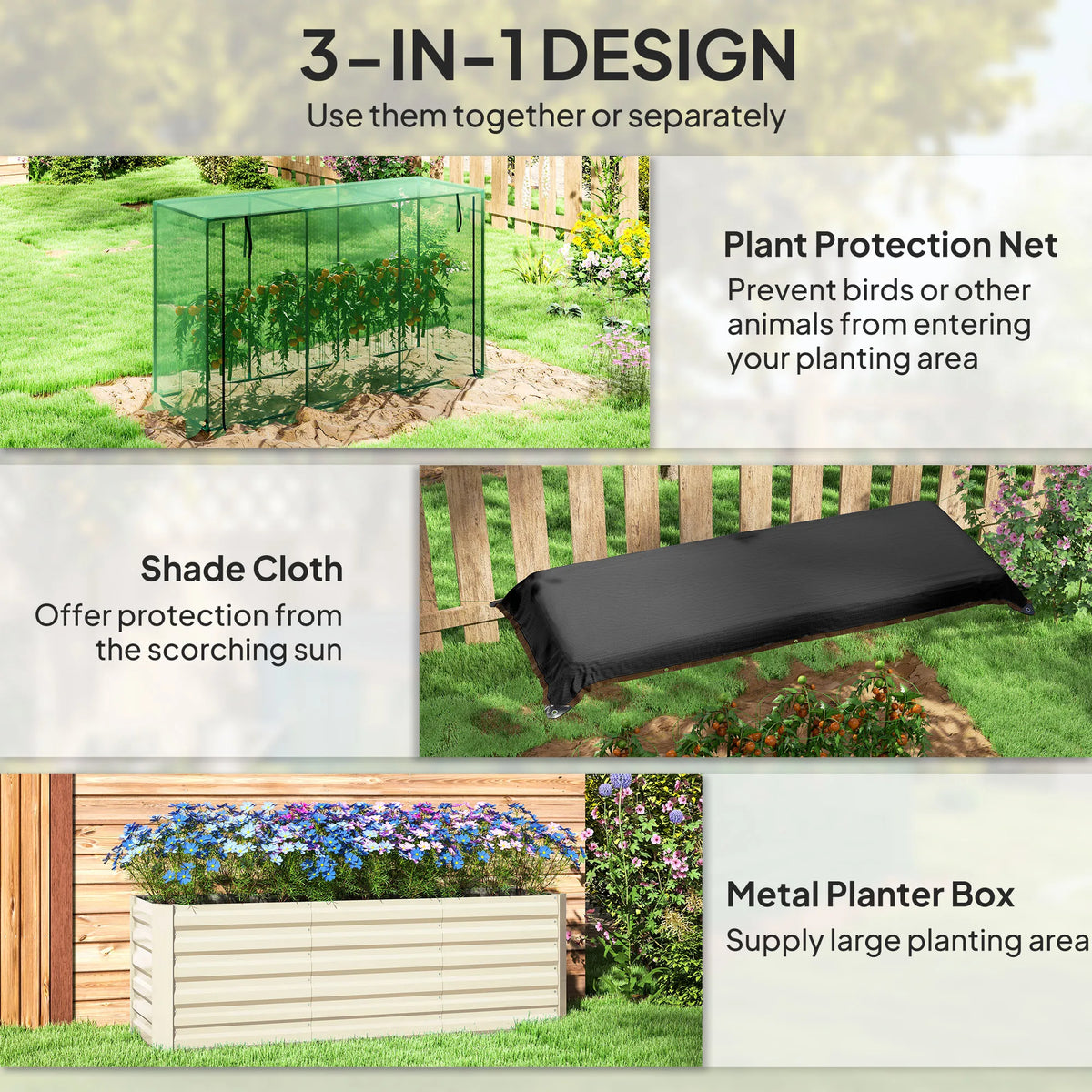 Raised Garden Bed with Crop Cage