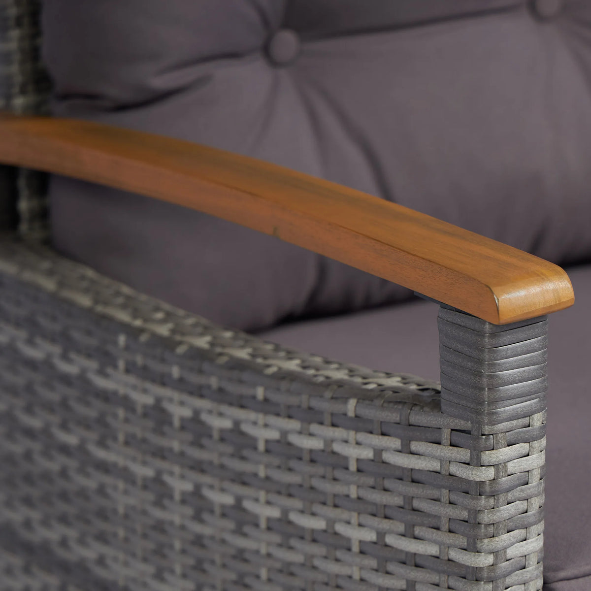 Gray Wicker Bistro Set