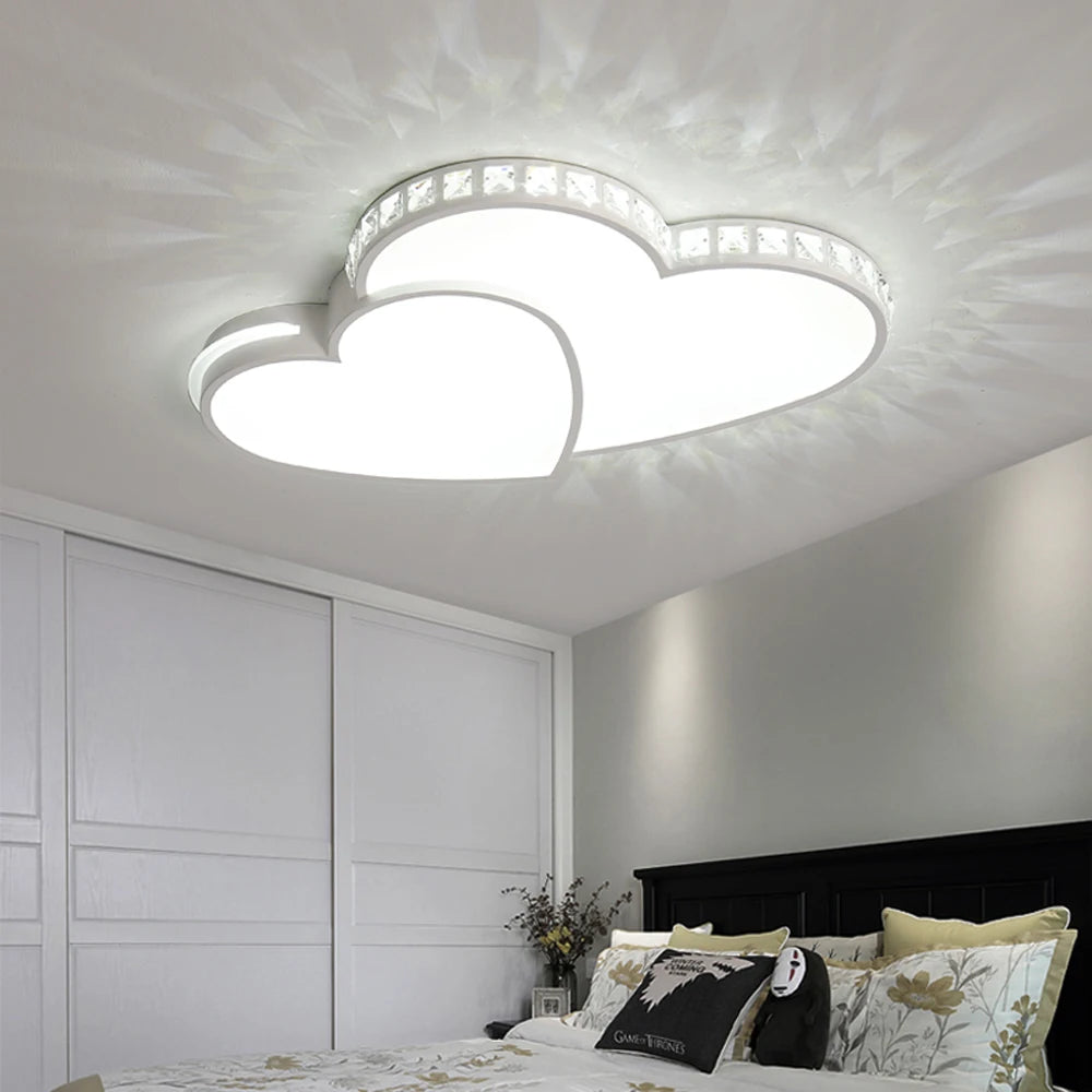 Heart Crystal LED Ceiling Light