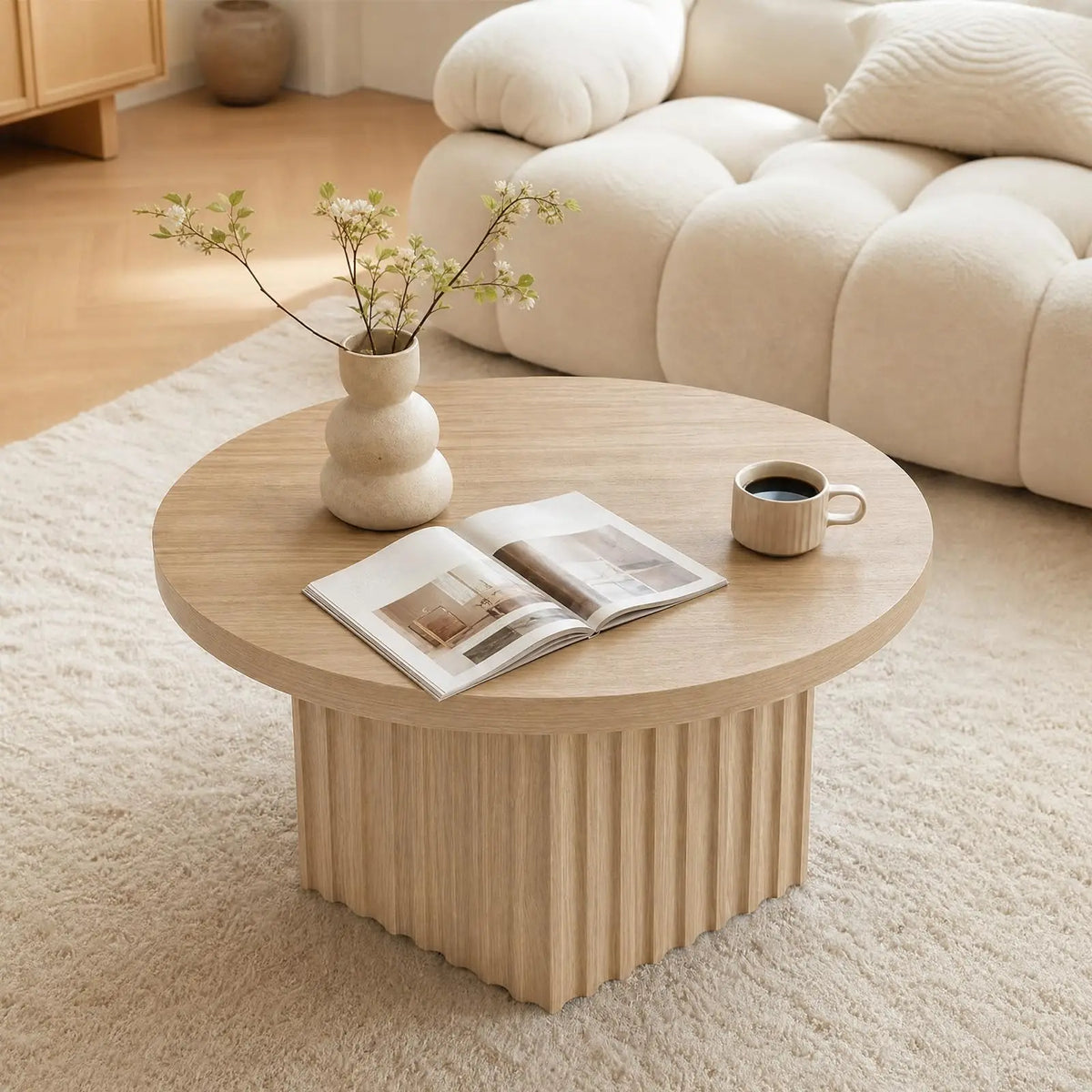 Fluted Drum Coffee Table