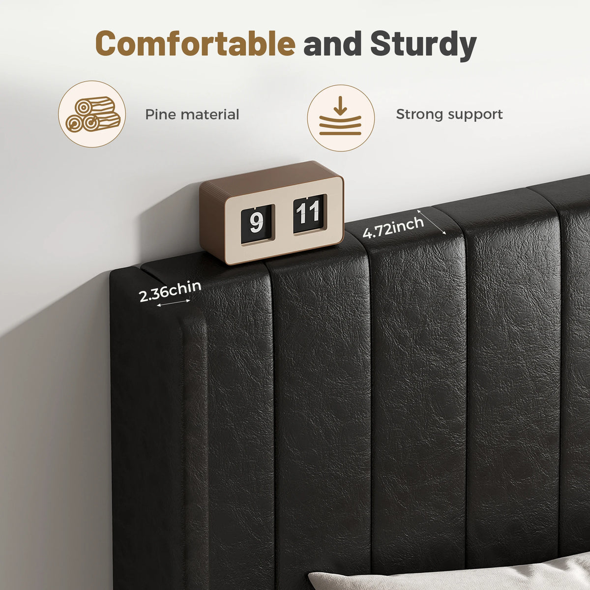 Wingback Leather Bed Frame