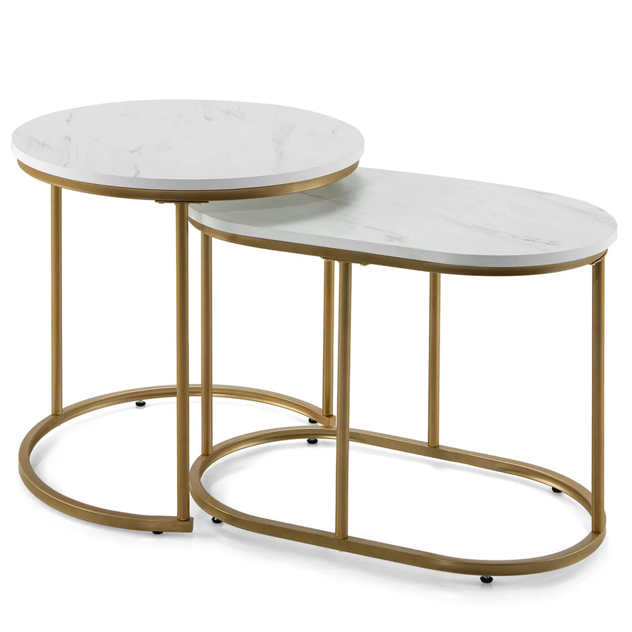 Marble Nesting Coffee Tables (Set of 2)