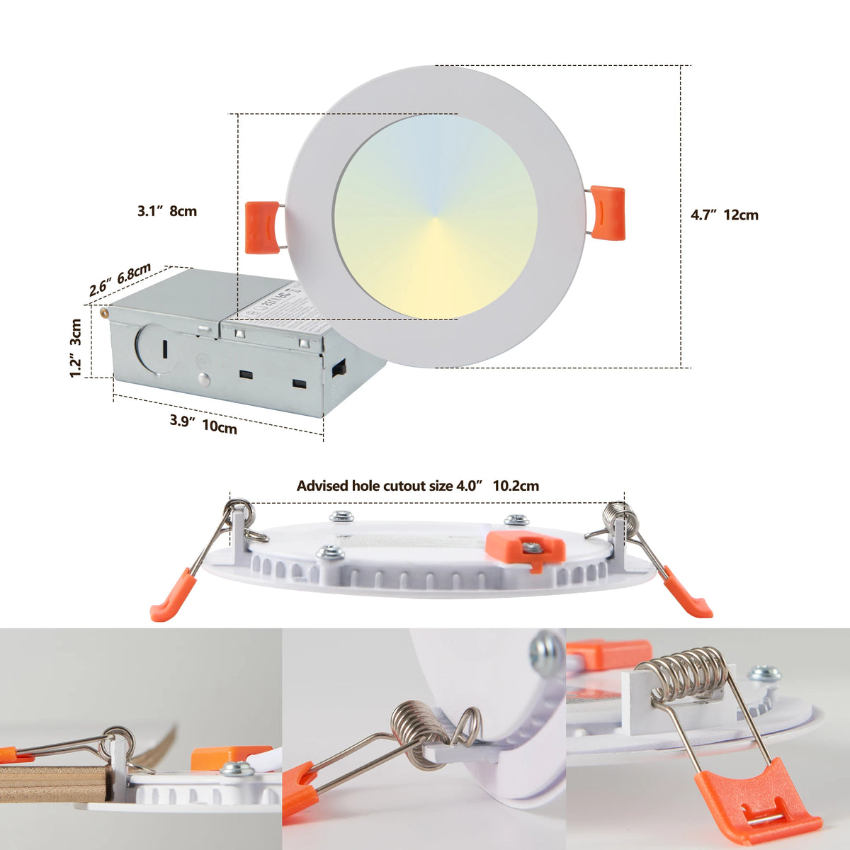 Slim LED Recessed Downlights (12-Pack)