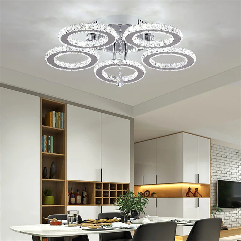 Crystal Ring LED Pendant Light