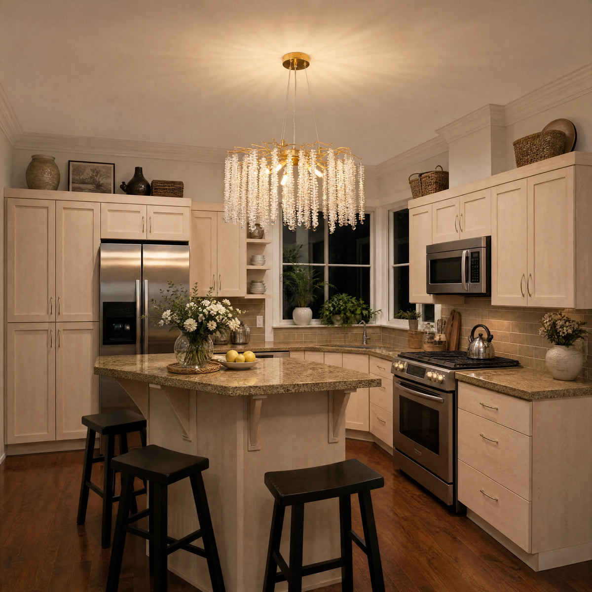 Raindrop Branch Crystal Chandelier
