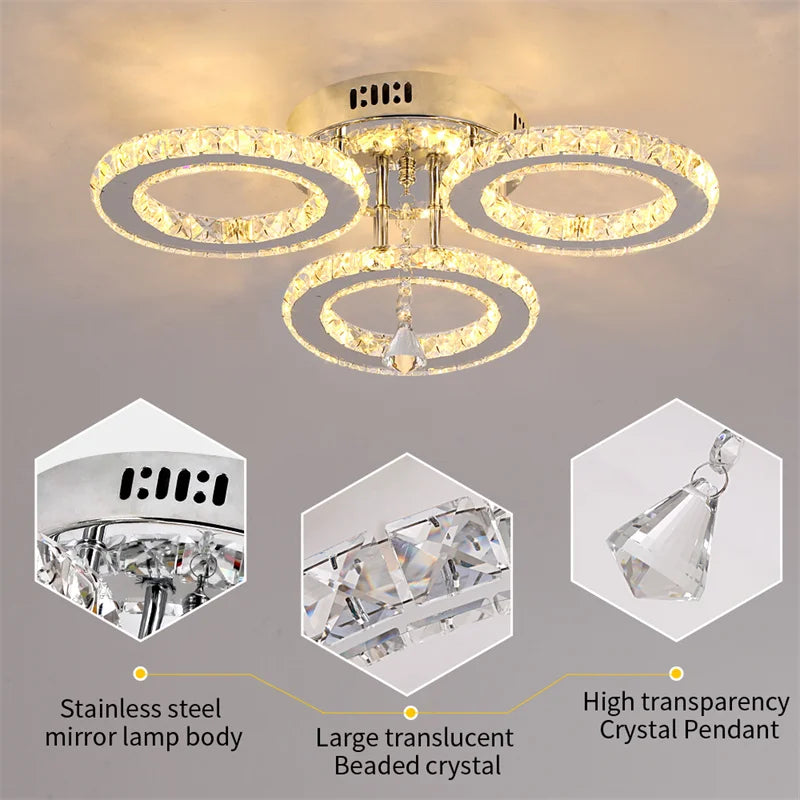 Crystal Ring LED Pendant Light