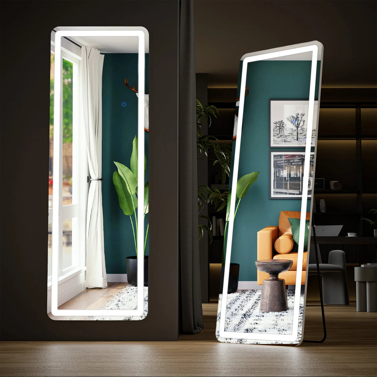 LED Full-Length Floor Mirror