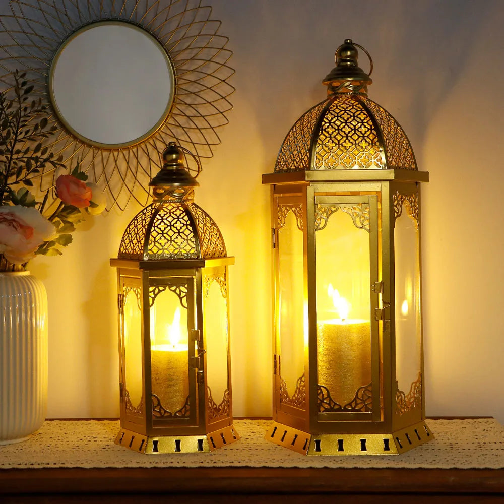 Vintage Candle Lanterns (Set of 2)