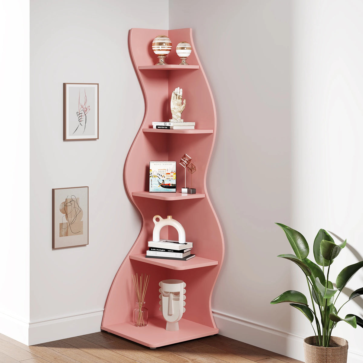 Corner Ladder Bookshelf