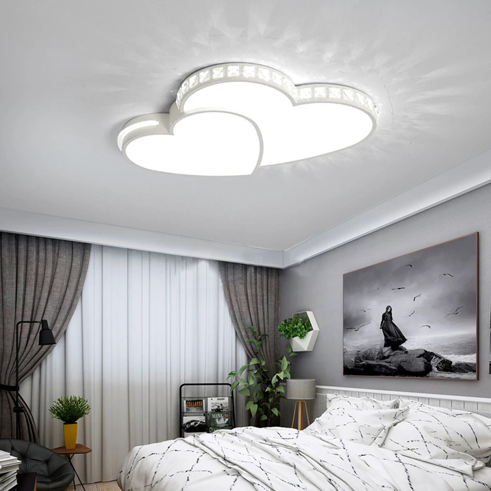 Heart Crystal LED Ceiling Light