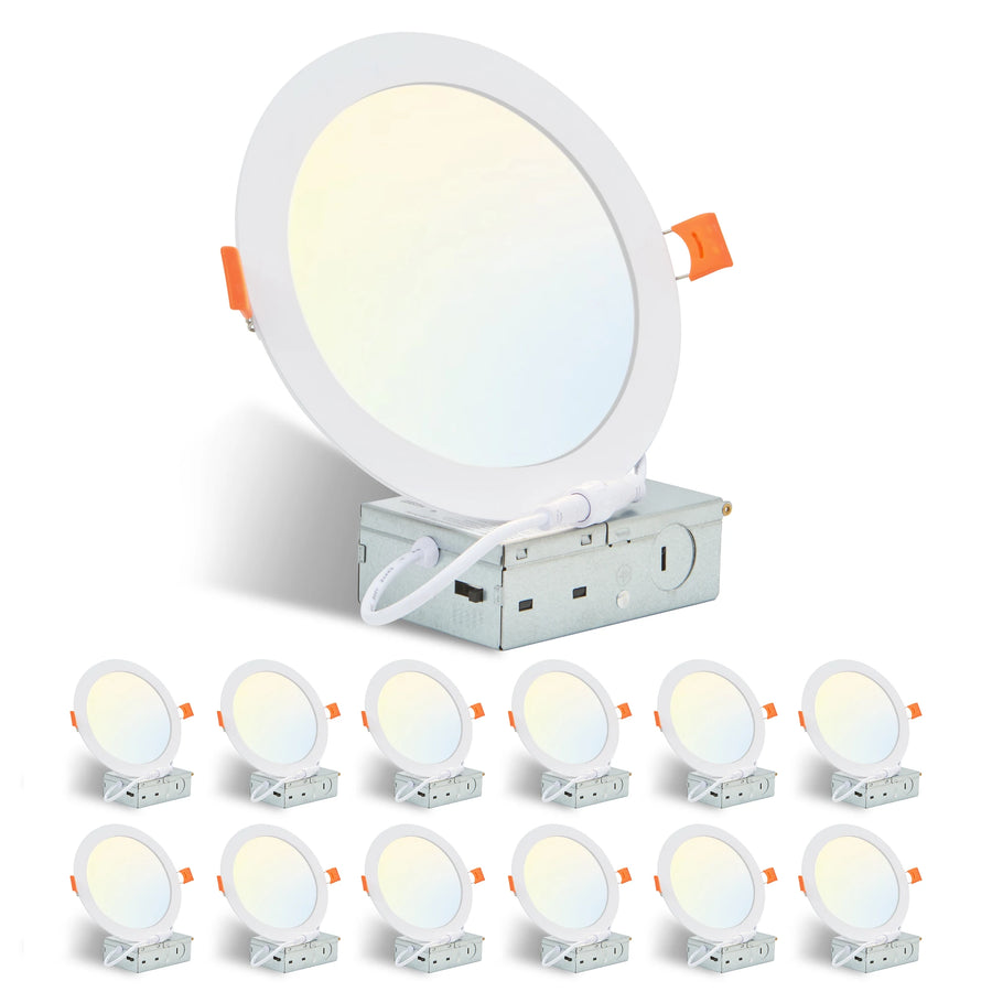 Slim LED Recessed Downlights (12-Pack)