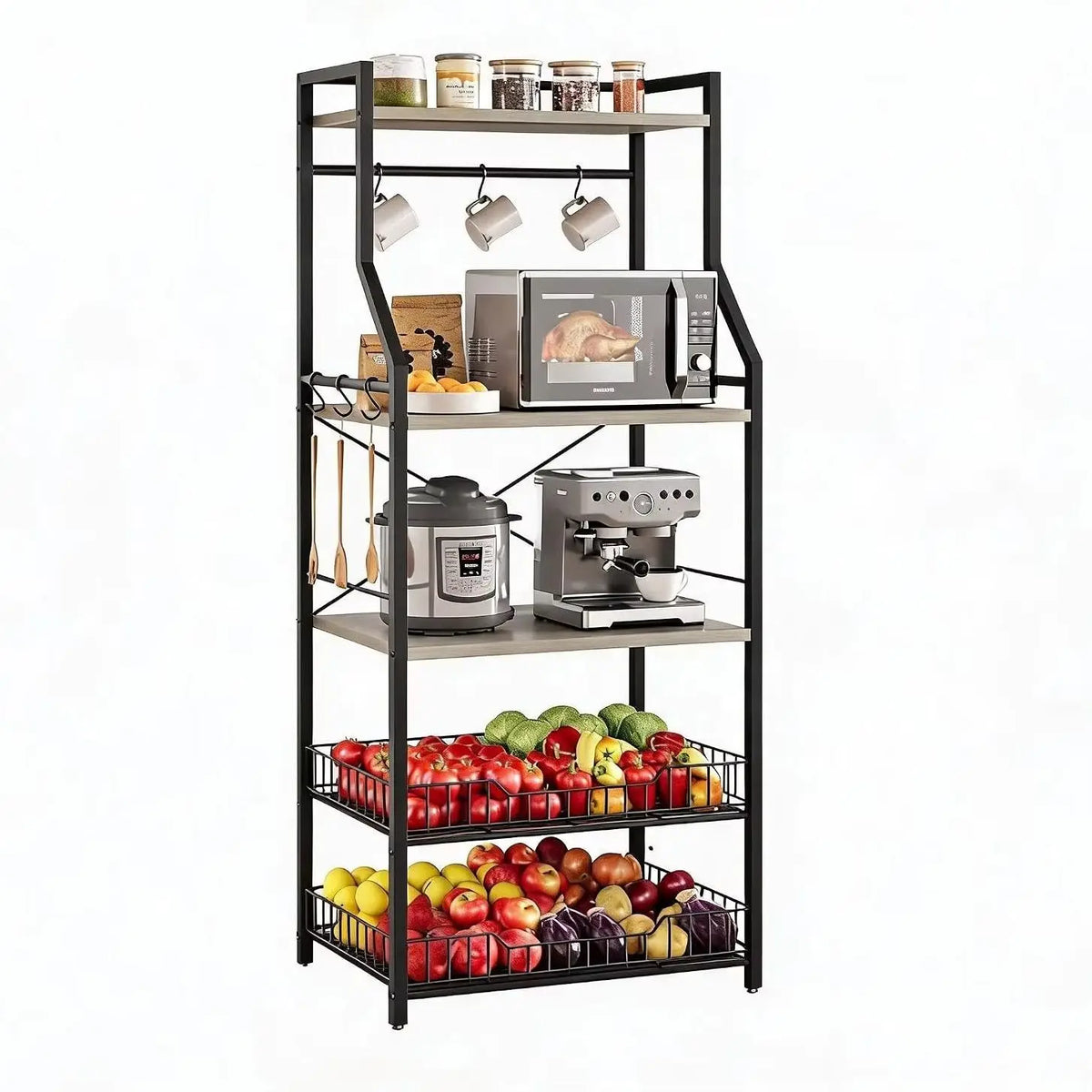 Kitchen Bakers Rack with Baskets