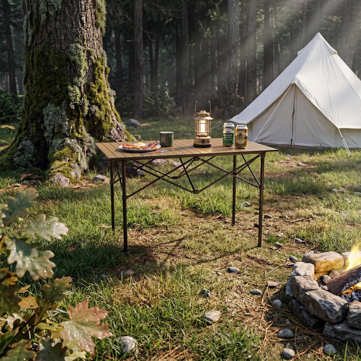 Adjustable Roll-Up Camping Table