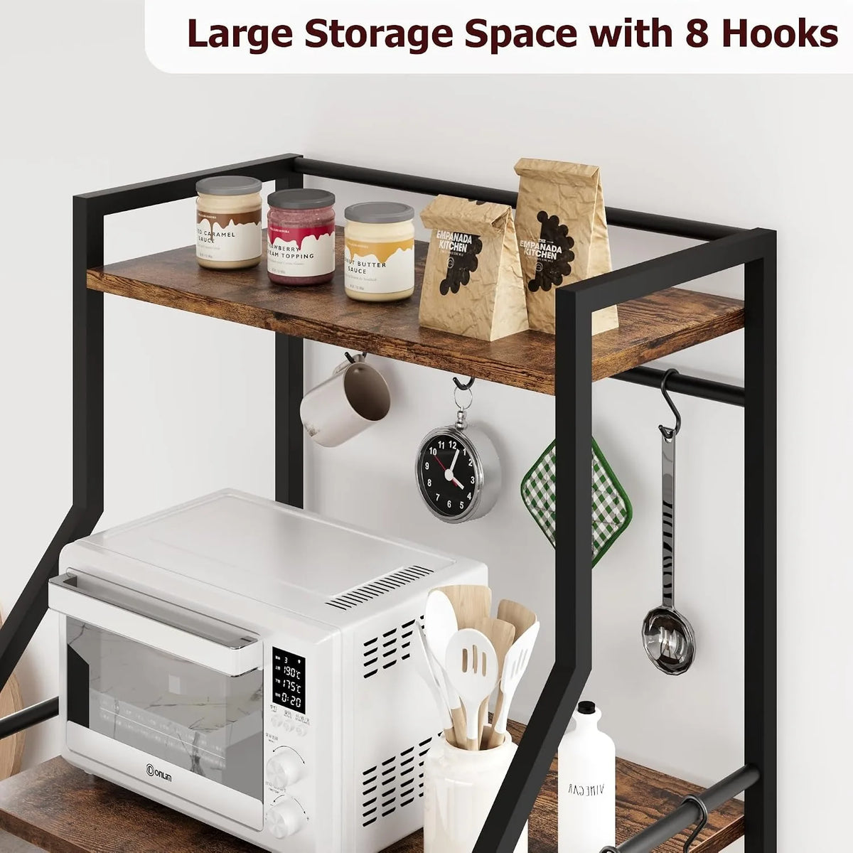 Kitchen Bakers Rack with Baskets