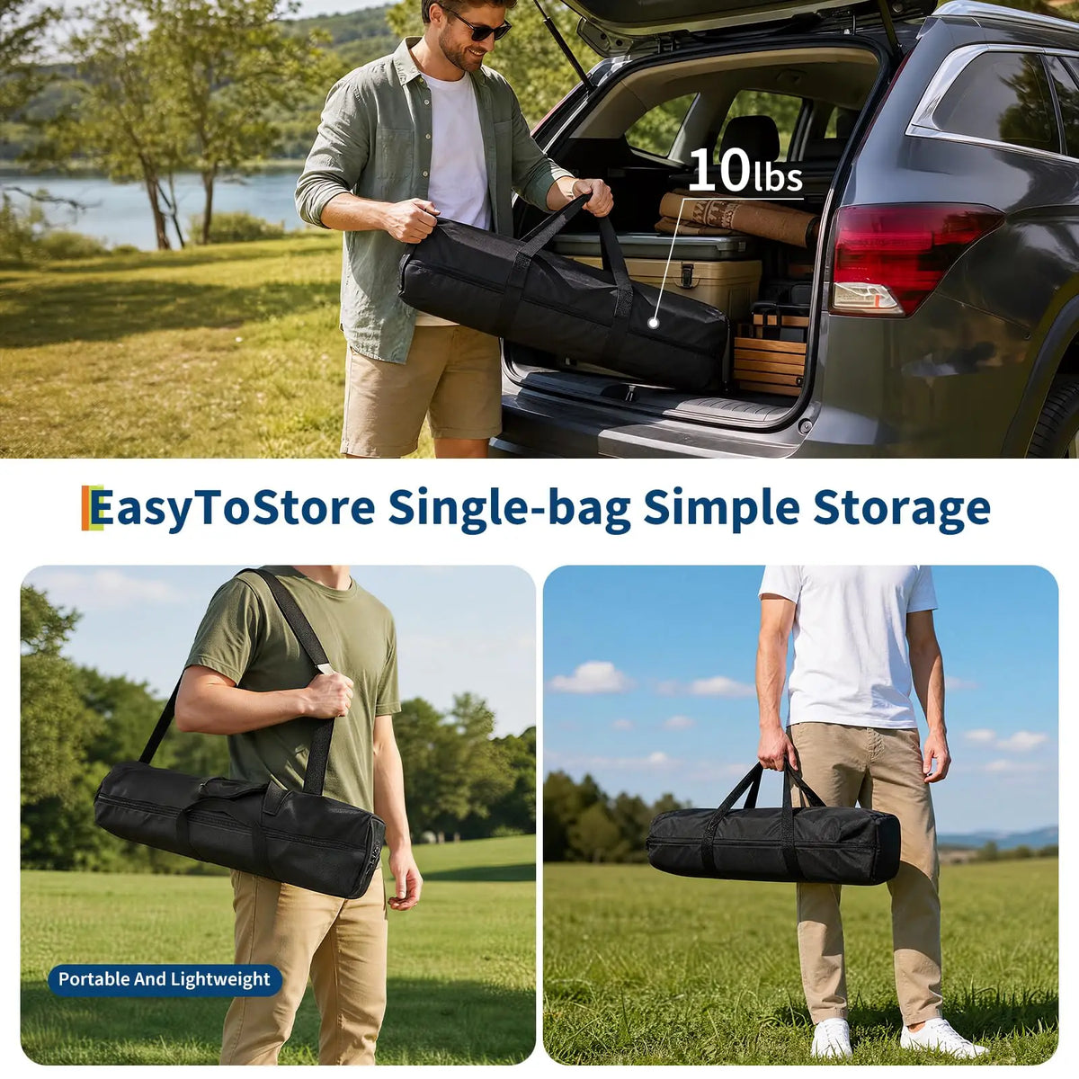 Adjustable Roll-Up Camping Table