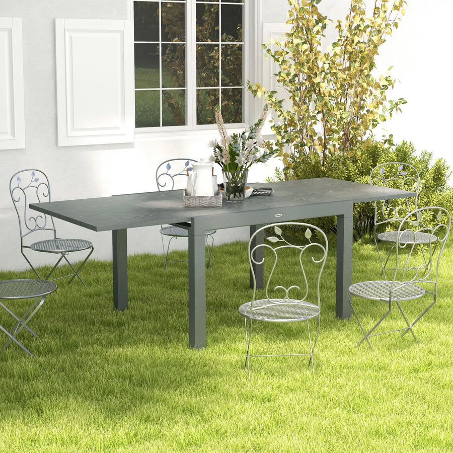 Extendable Aluminum Patio Dining Table