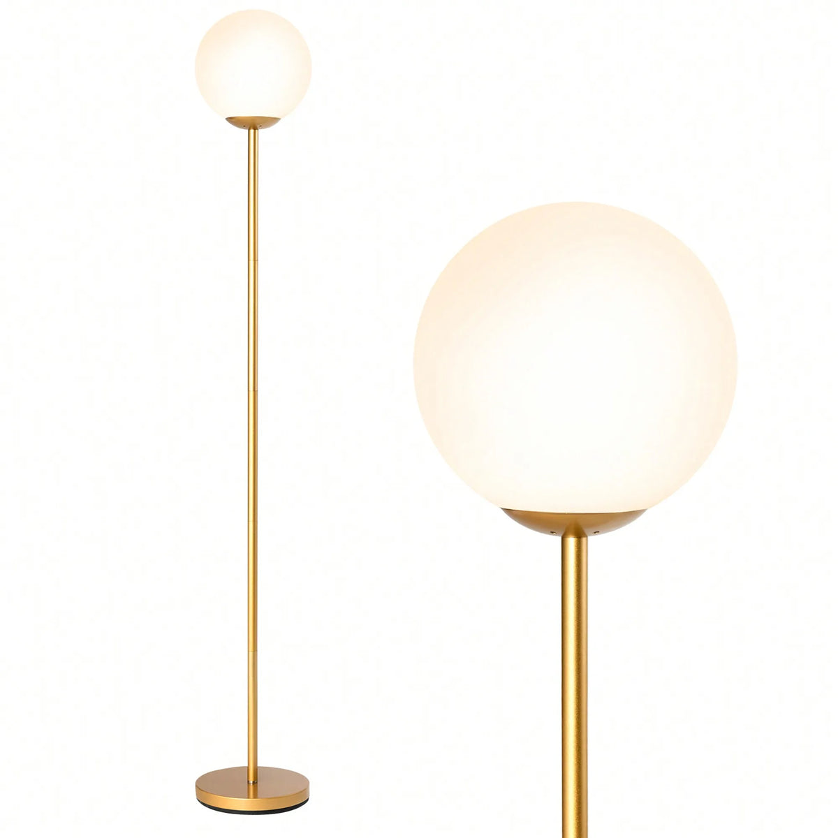 Glass Globe LED Floor Lamp