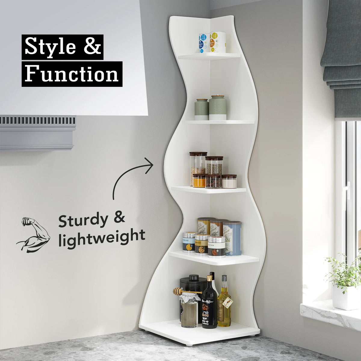 Corner Ladder Bookshelf