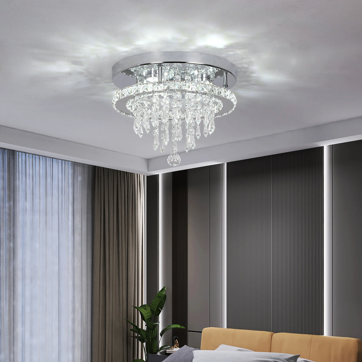 Smart K9 Crystal Ring Ceiling Light