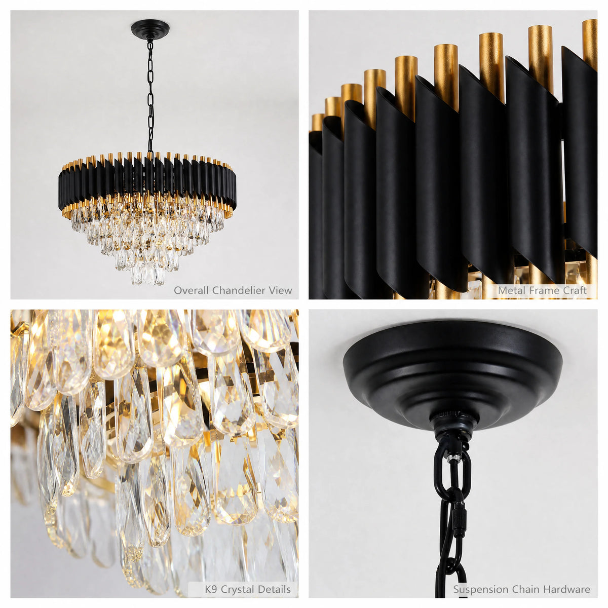 5-Tier Round Crystal Chandelier